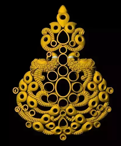 Earring ornate gold ornament