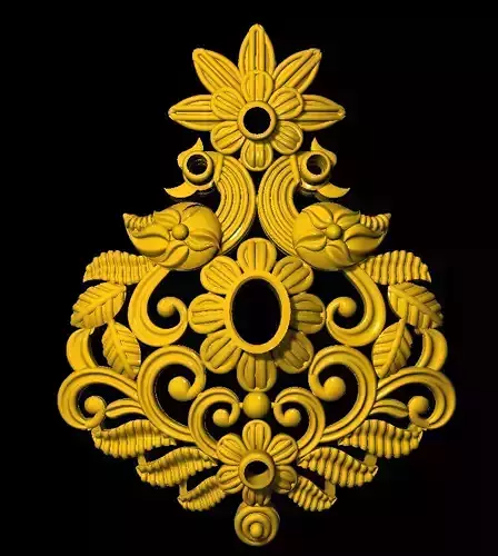 Earring ornate gold ornament