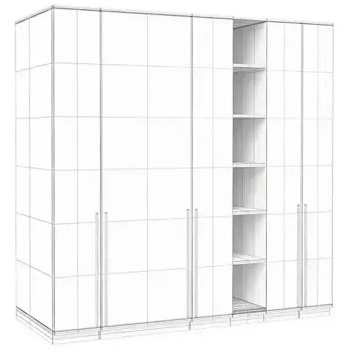 pax ikea wardrobe 3D model