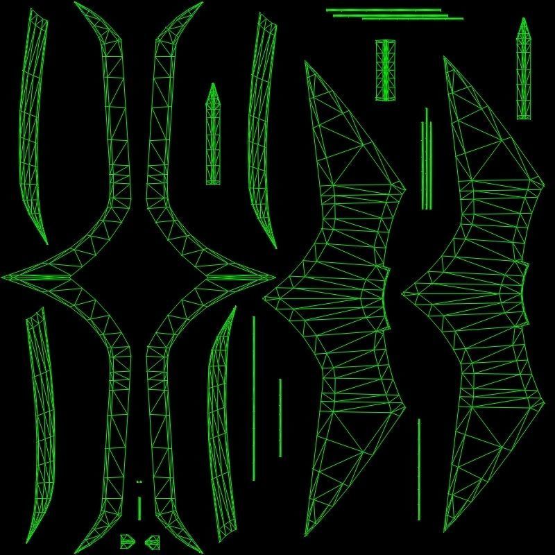 Bat Darts Low-poly 3D model_6