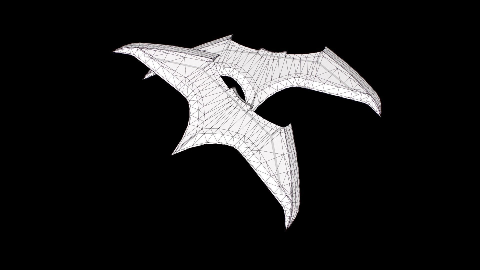 Bat Darts Low-poly 3D model_7