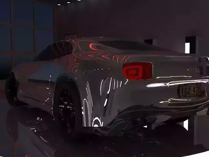 3d car model futuristic