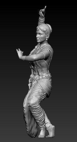 Indian Female Dance Pose 3D print model_3