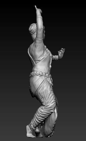 Indian Female Dance Pose 3D print model_4