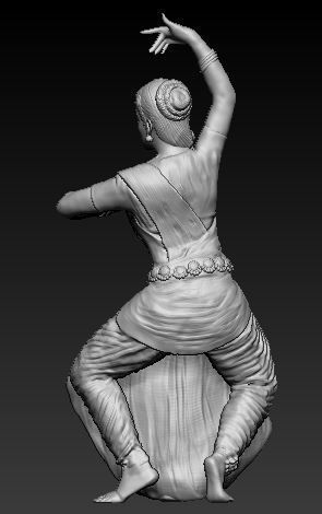 Indian Female Dance Pose 3D print model_2
