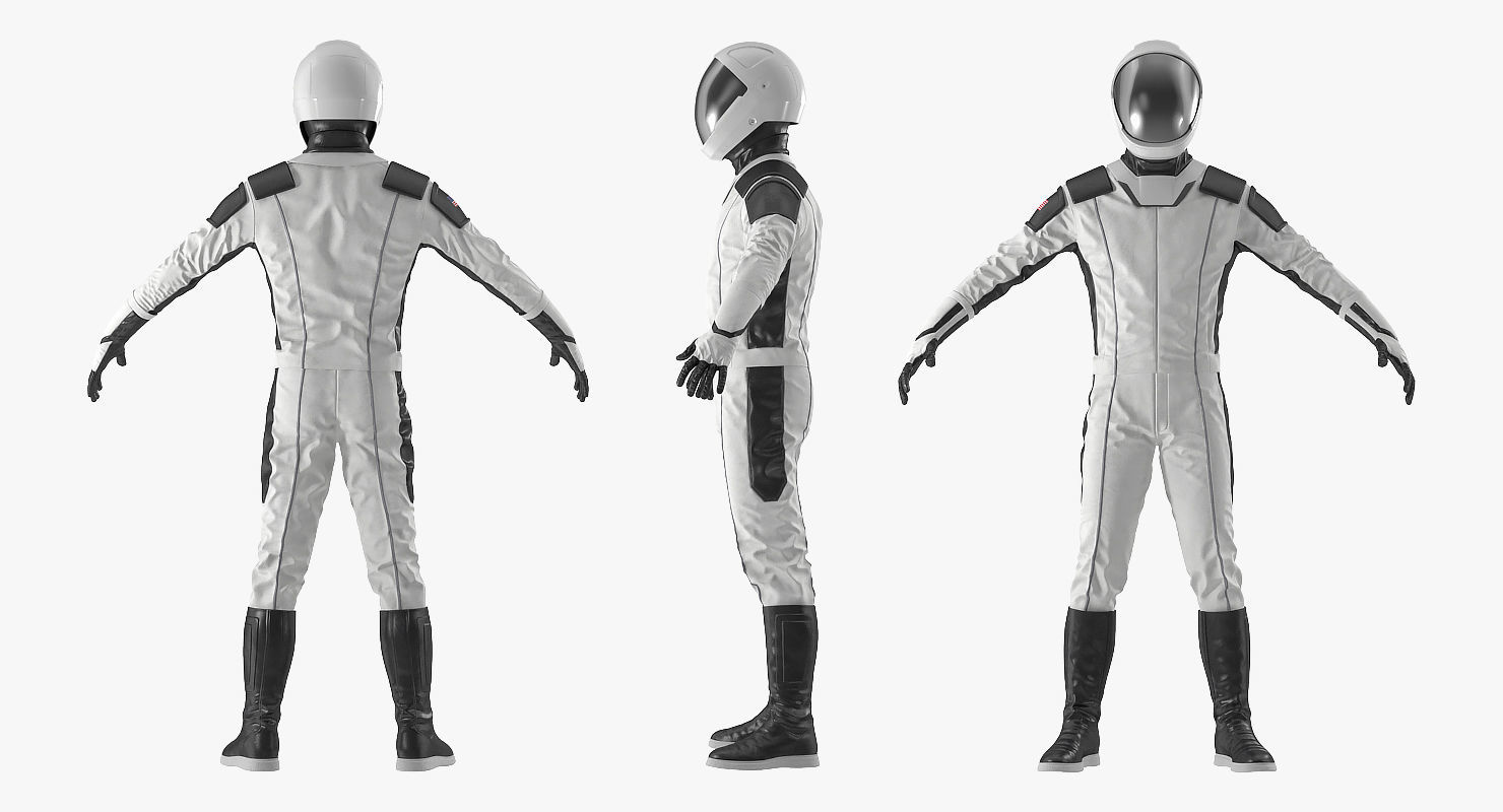 Futuristic Astronaut Space Suit 3D model_4