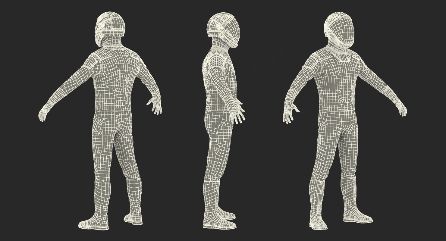 Futuristic Astronaut Space Suit 3D model_15