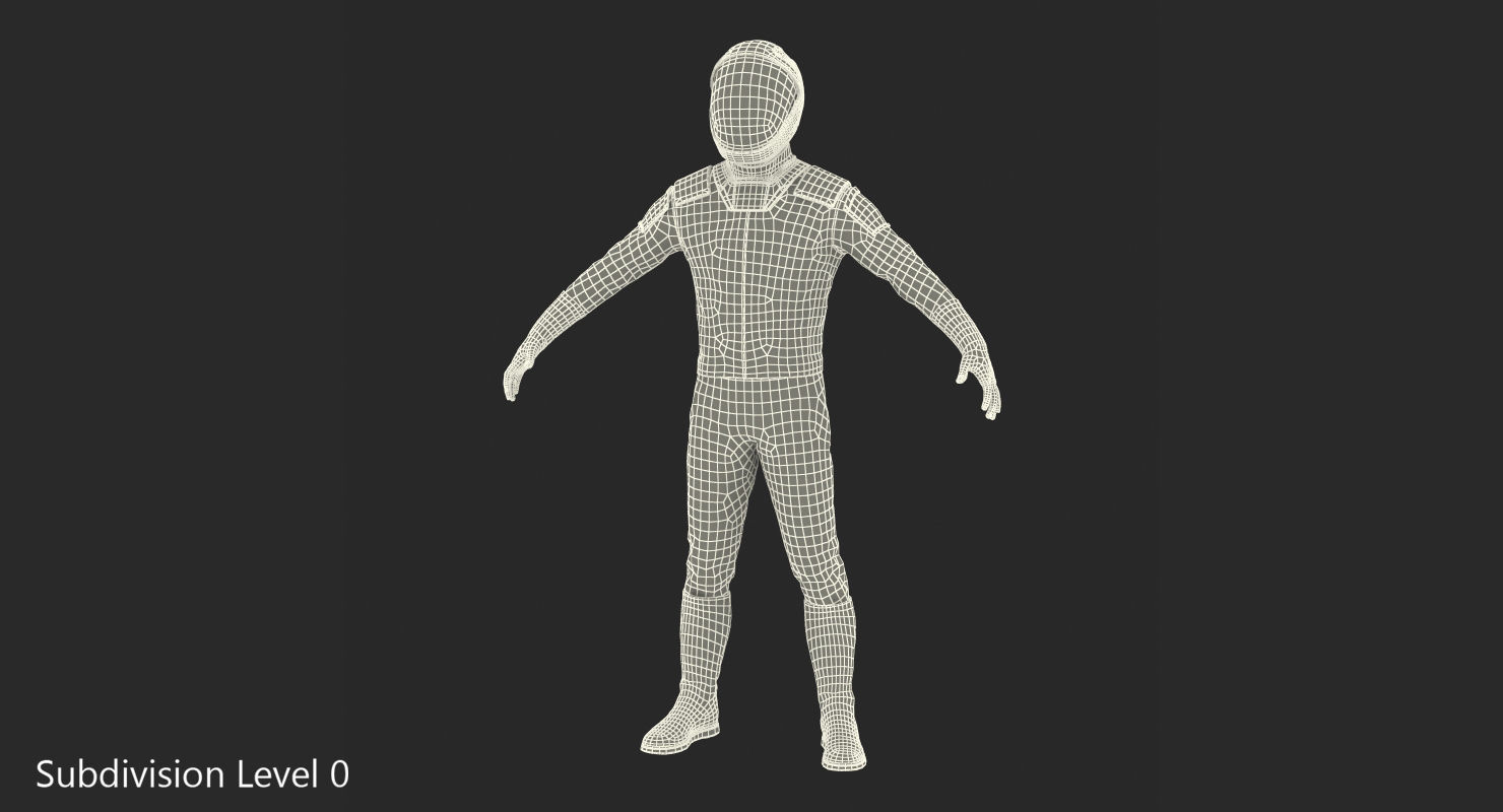 Futuristic Astronaut Space Suit 3D model_10