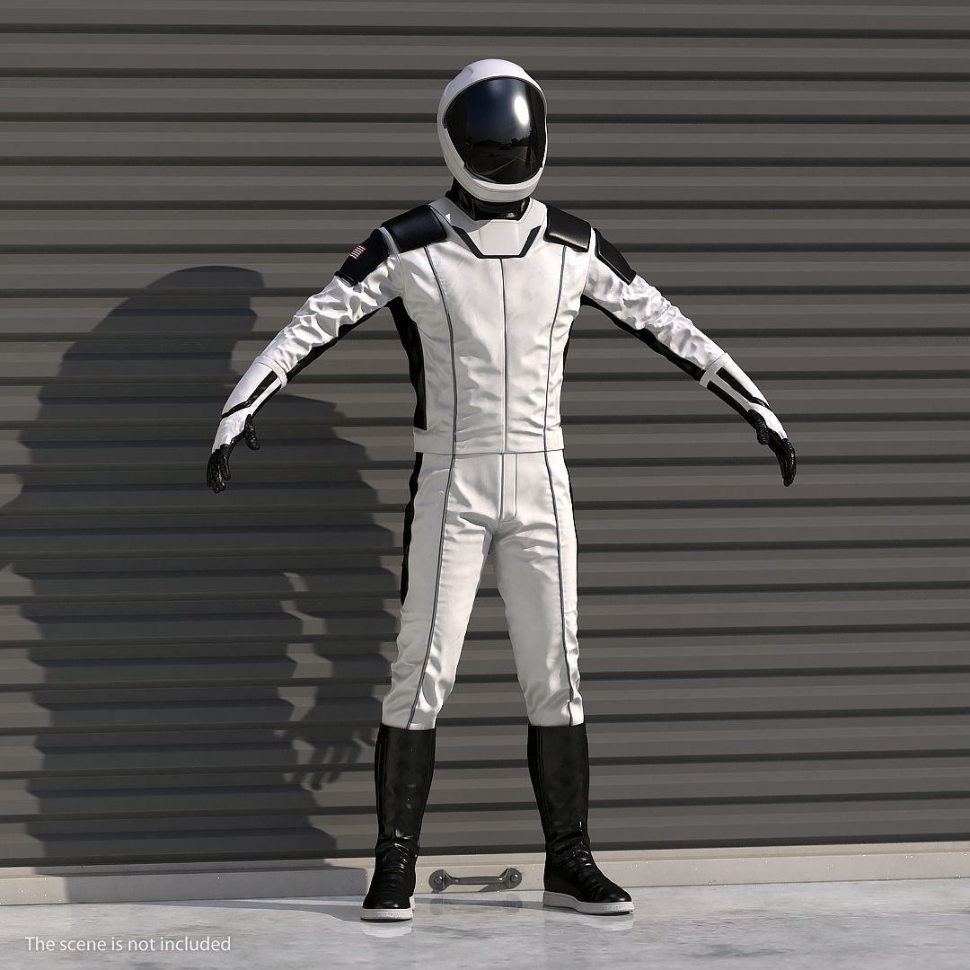 Futuristic Astronaut Space Suit 3D model_1