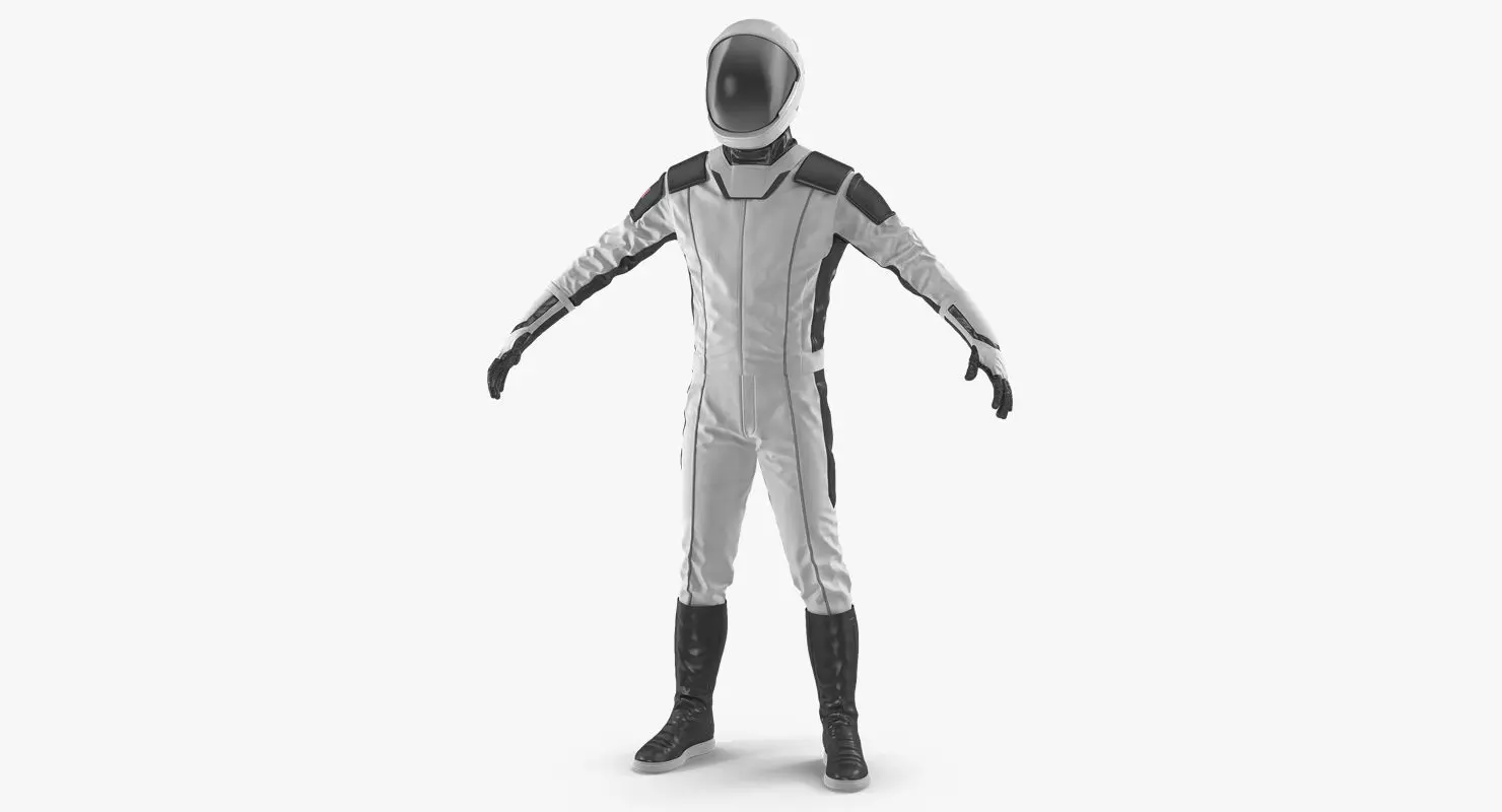 Futuristic Astronaut Space Suit 3D model_0