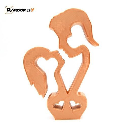 Man and Woman Valentines Day Statue 3D print model