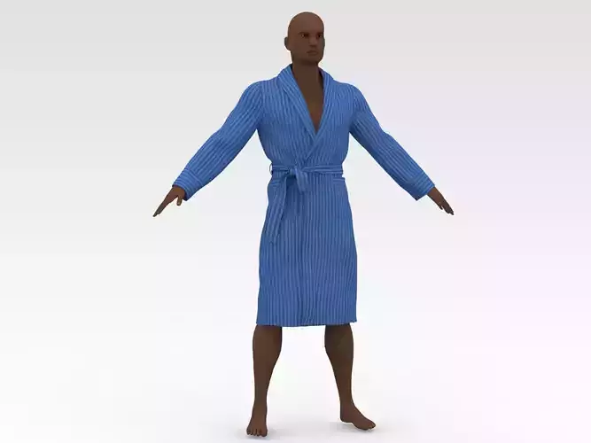 African with Bathrobe