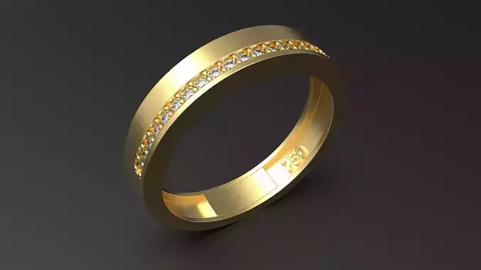 simple 3d man wedinng ring