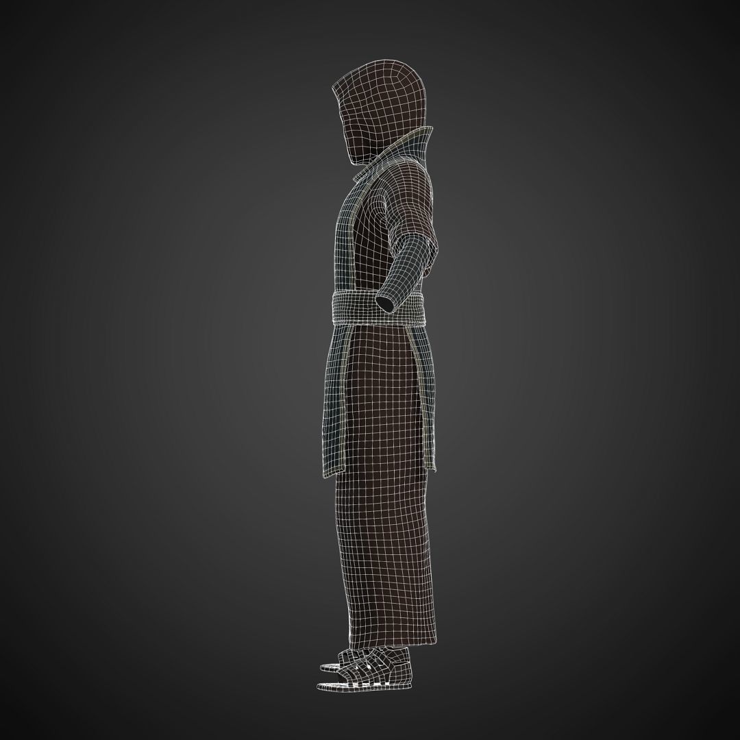 Fantasy Acolyte - Fantasy Clothing Low-poly 3D model_7