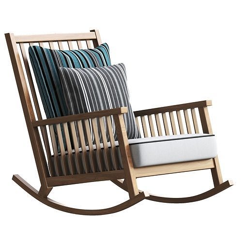Rocking chair Gervasoni InOut 3D model
