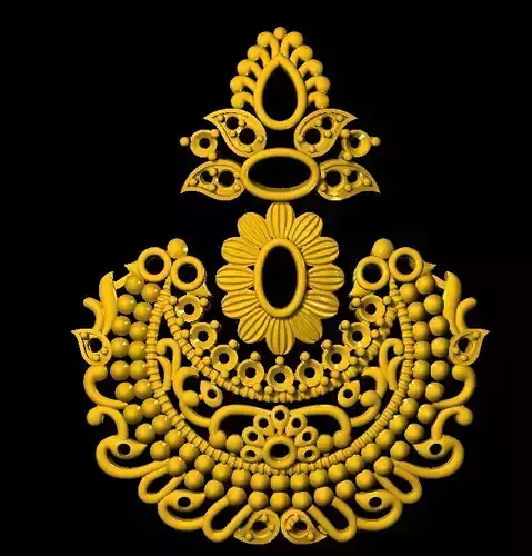 Earring ornate gold jewelry design