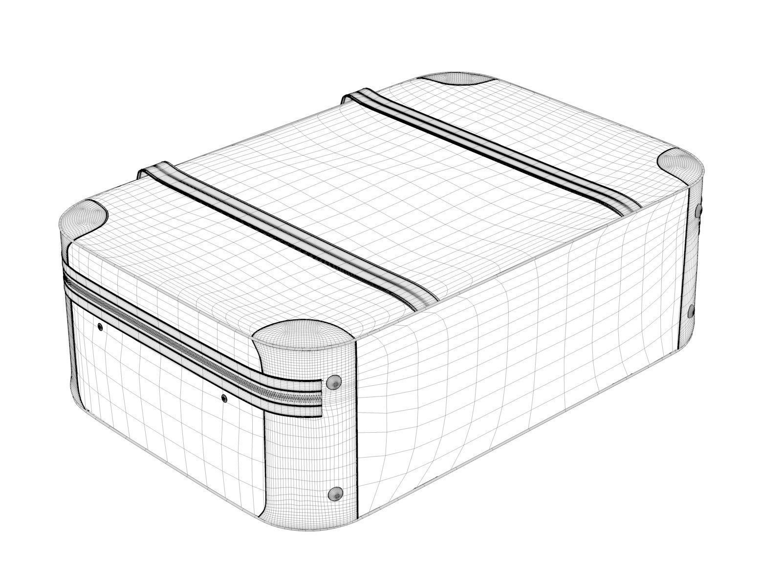 1980 Vintage Suitcase 3D model_4