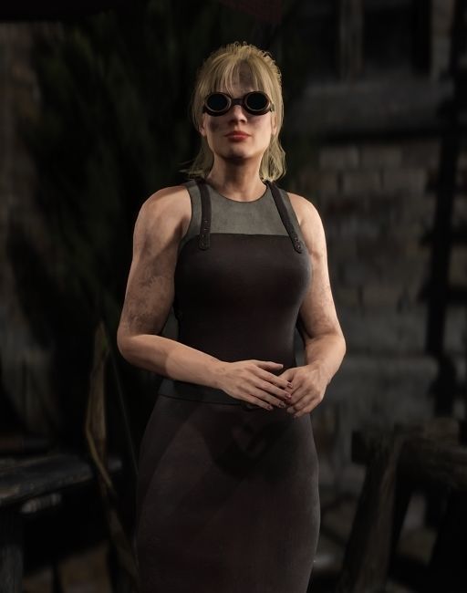 The Blacksmith Female - Fantasy Clothing Low-poly 3D model_13