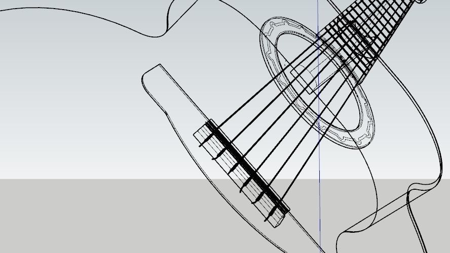 CLASSIC GUITAR Low-poly 3D model_15