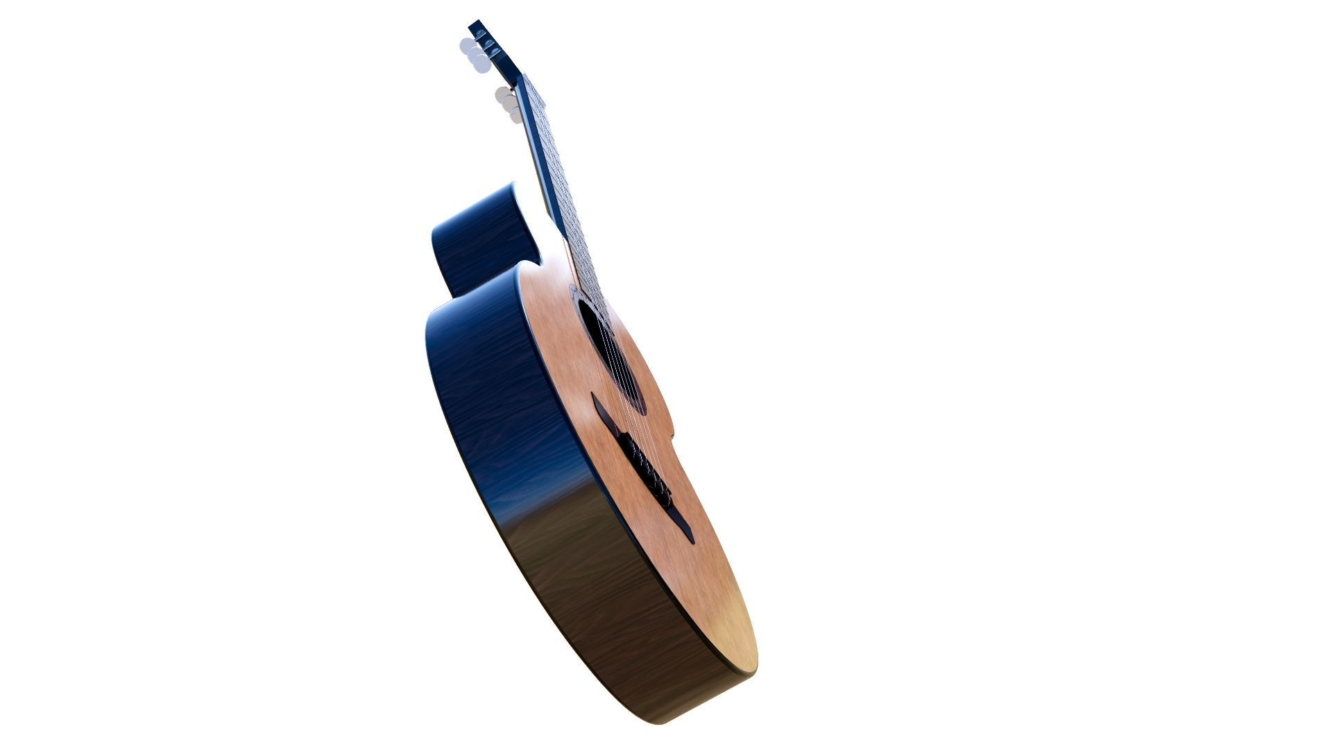 CLASSIC GUITAR Low-poly 3D model_38