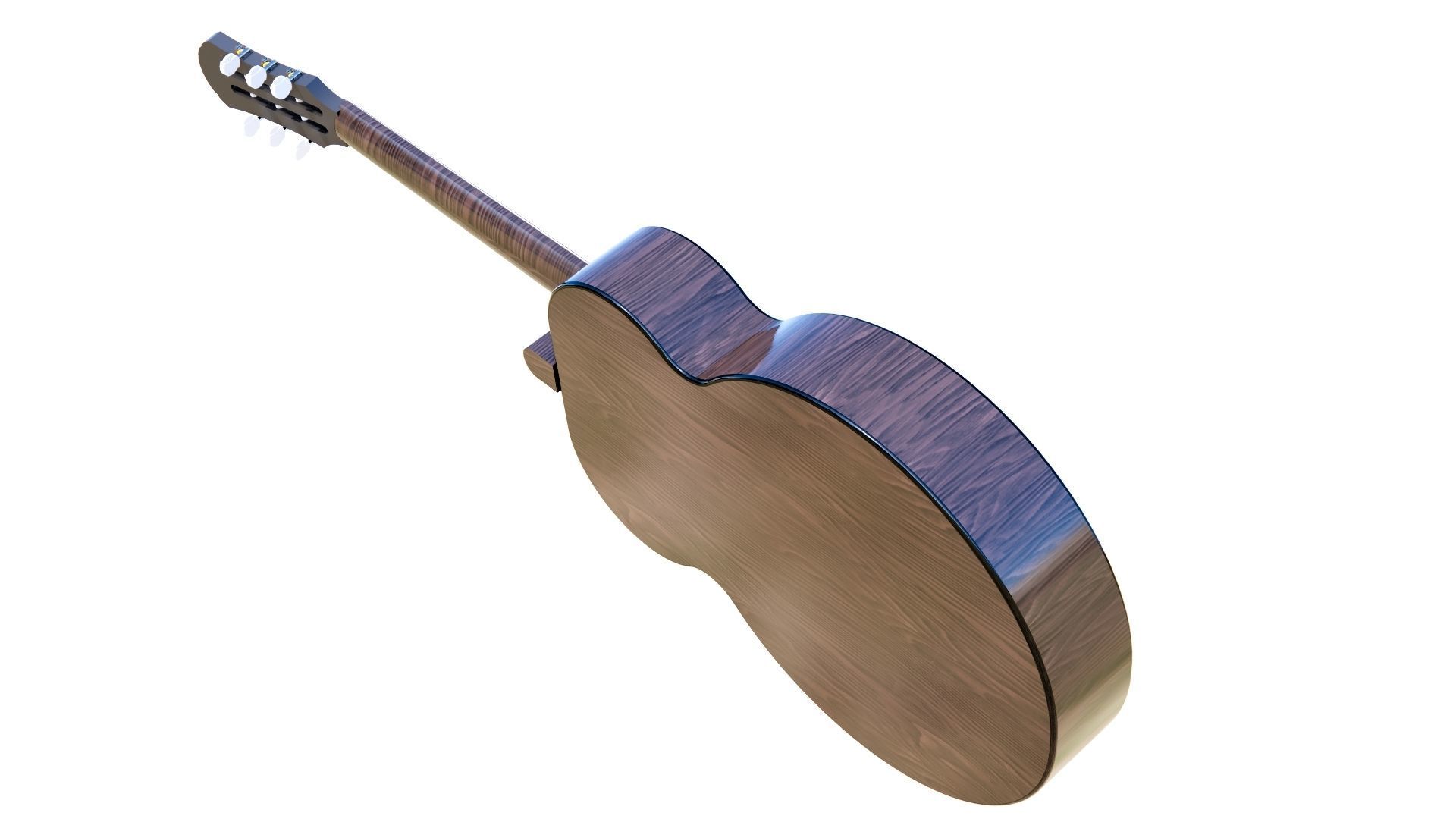 CLASSIC GUITAR Low-poly 3D model_36