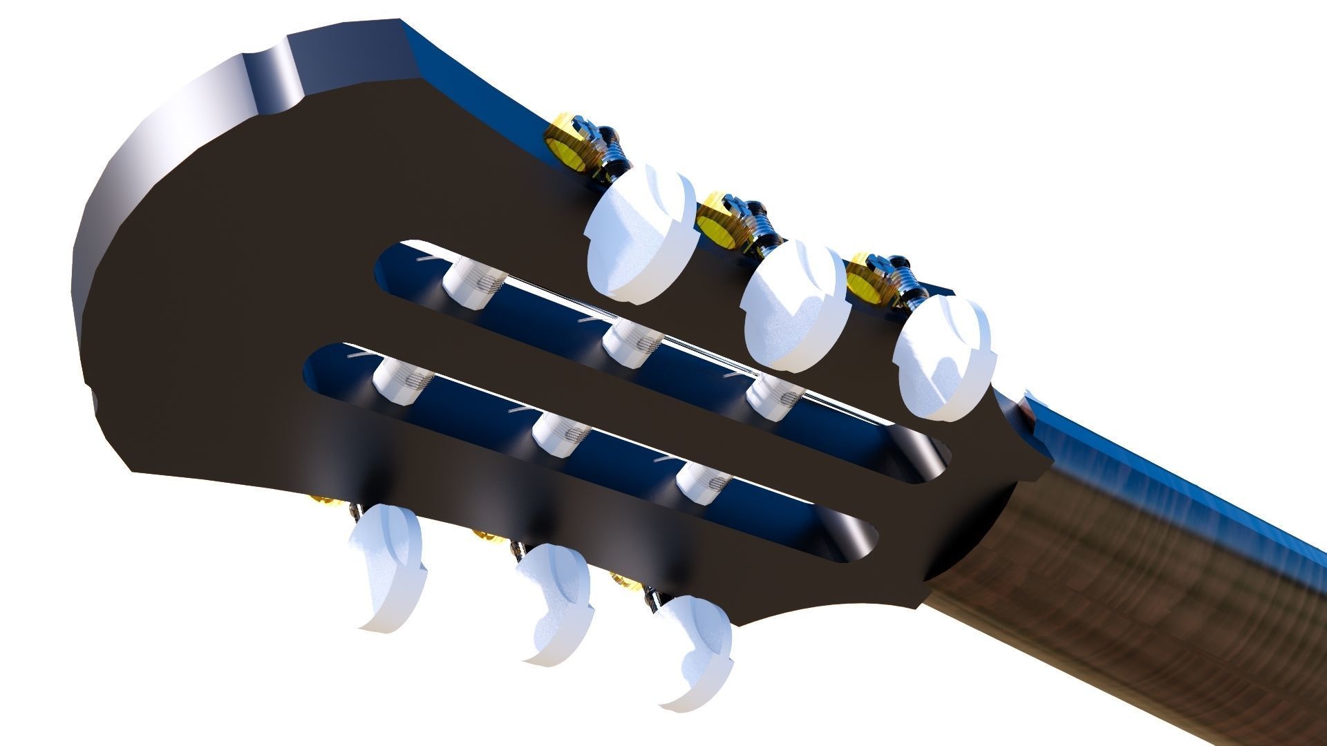 CLASSIC GUITAR Low-poly 3D model_10