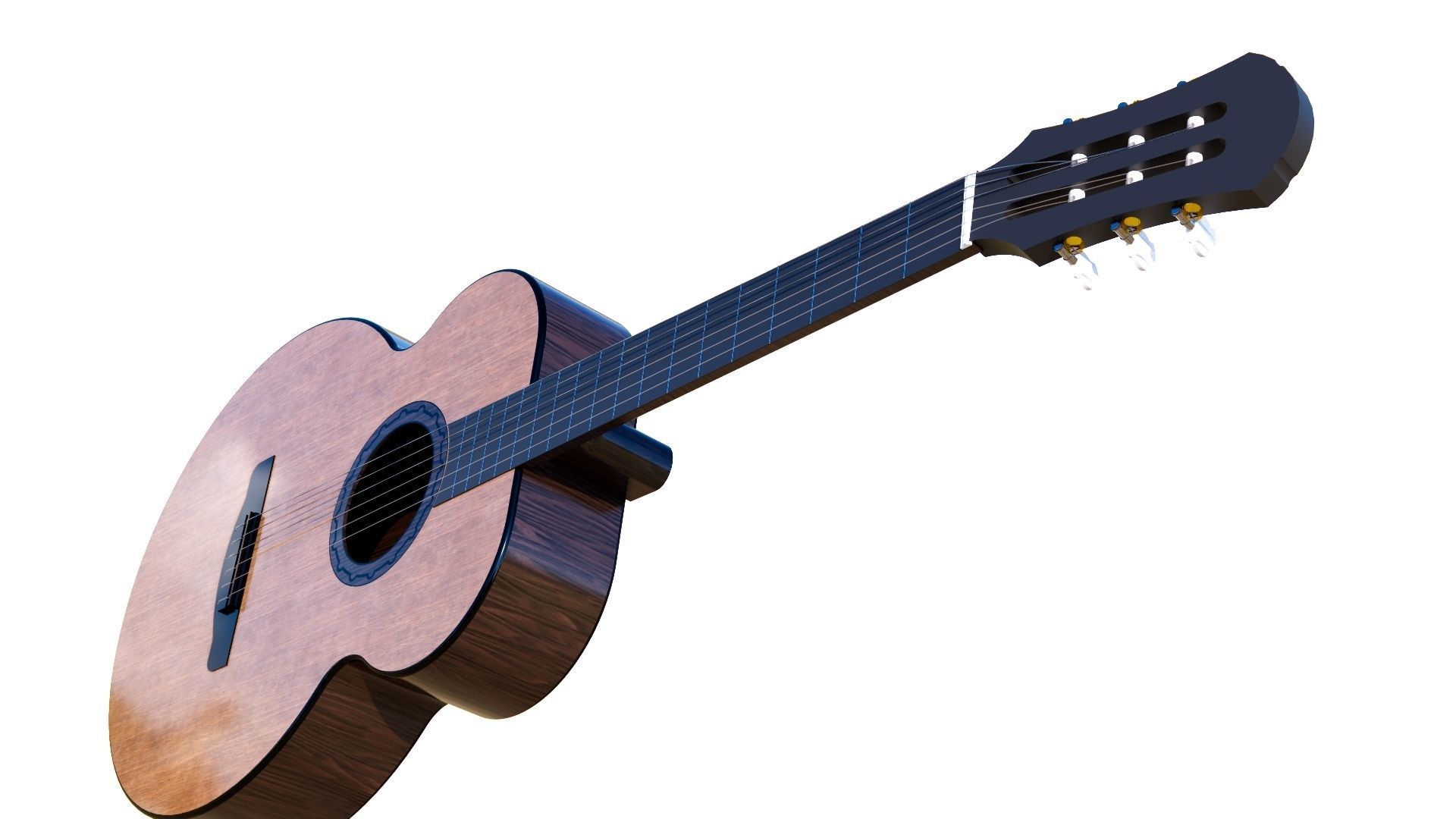 CLASSIC GUITAR Low-poly 3D model_33
