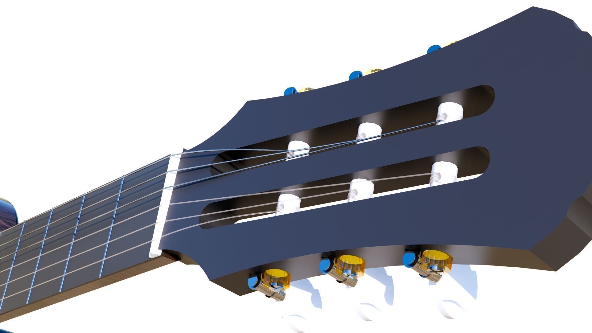 CLASSIC GUITAR Low-poly 3D model_21