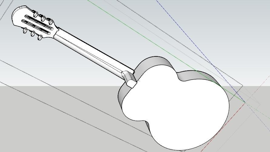 CLASSIC GUITAR Low-poly 3D model_19