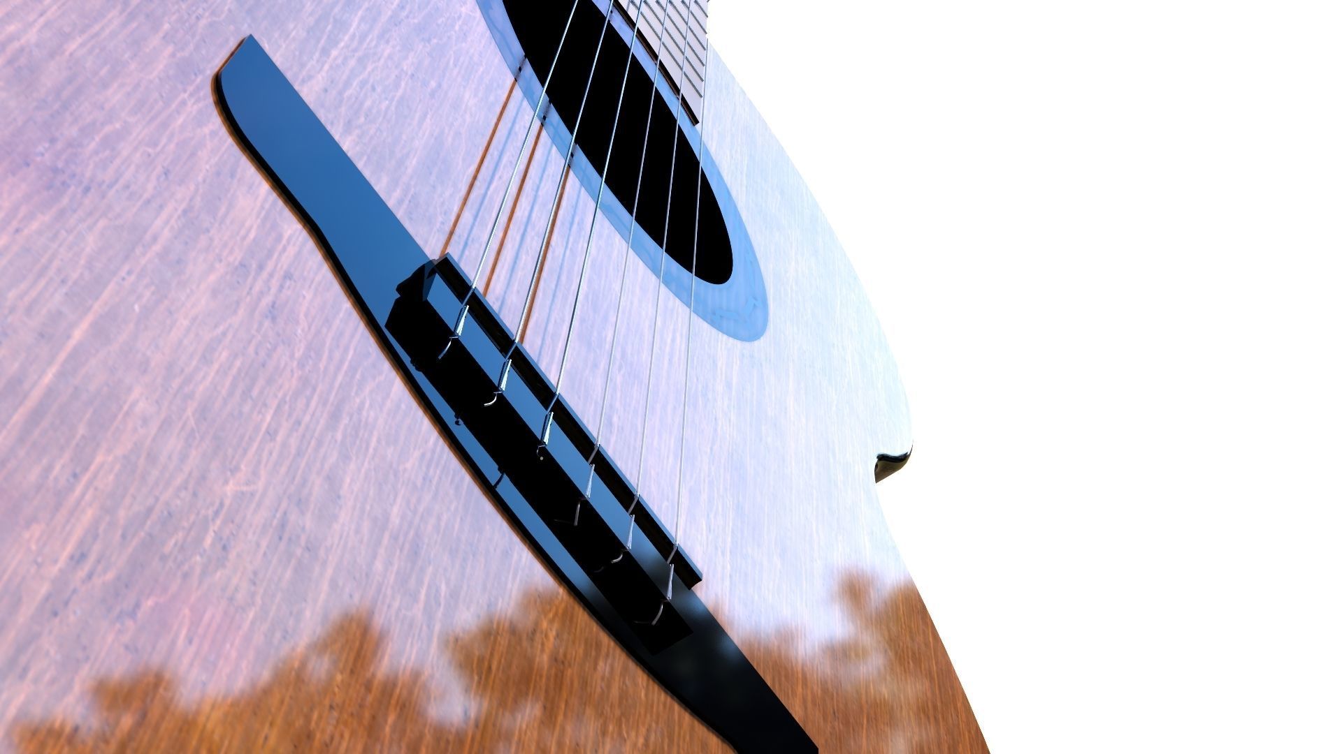 CLASSIC GUITAR Low-poly 3D model_39
