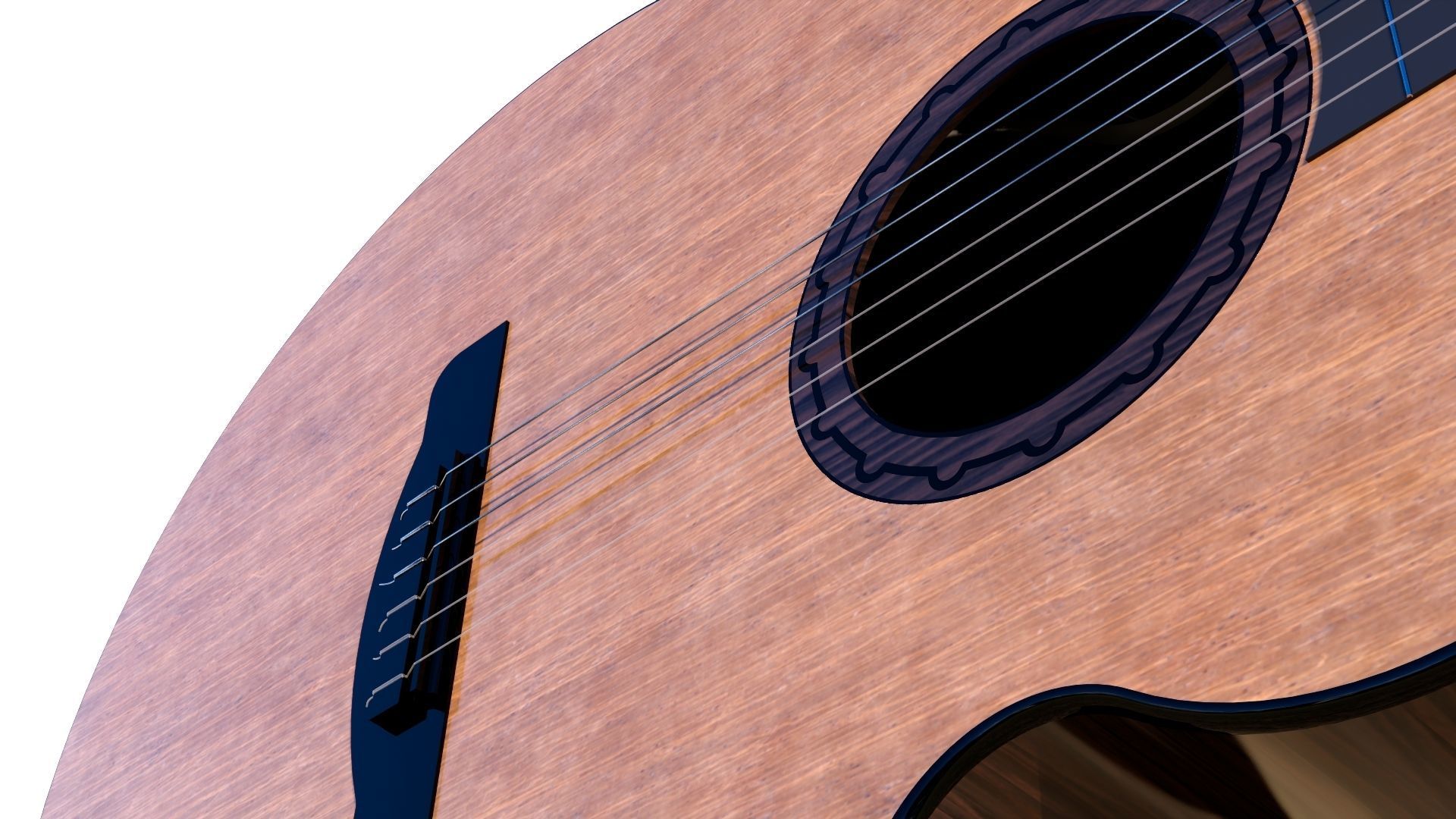 CLASSIC GUITAR Low-poly 3D model_41