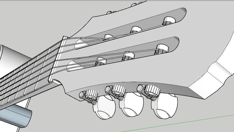 CLASSIC GUITAR Low-poly 3D model_17