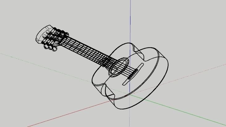 CLASSIC GUITAR Low-poly 3D model_13