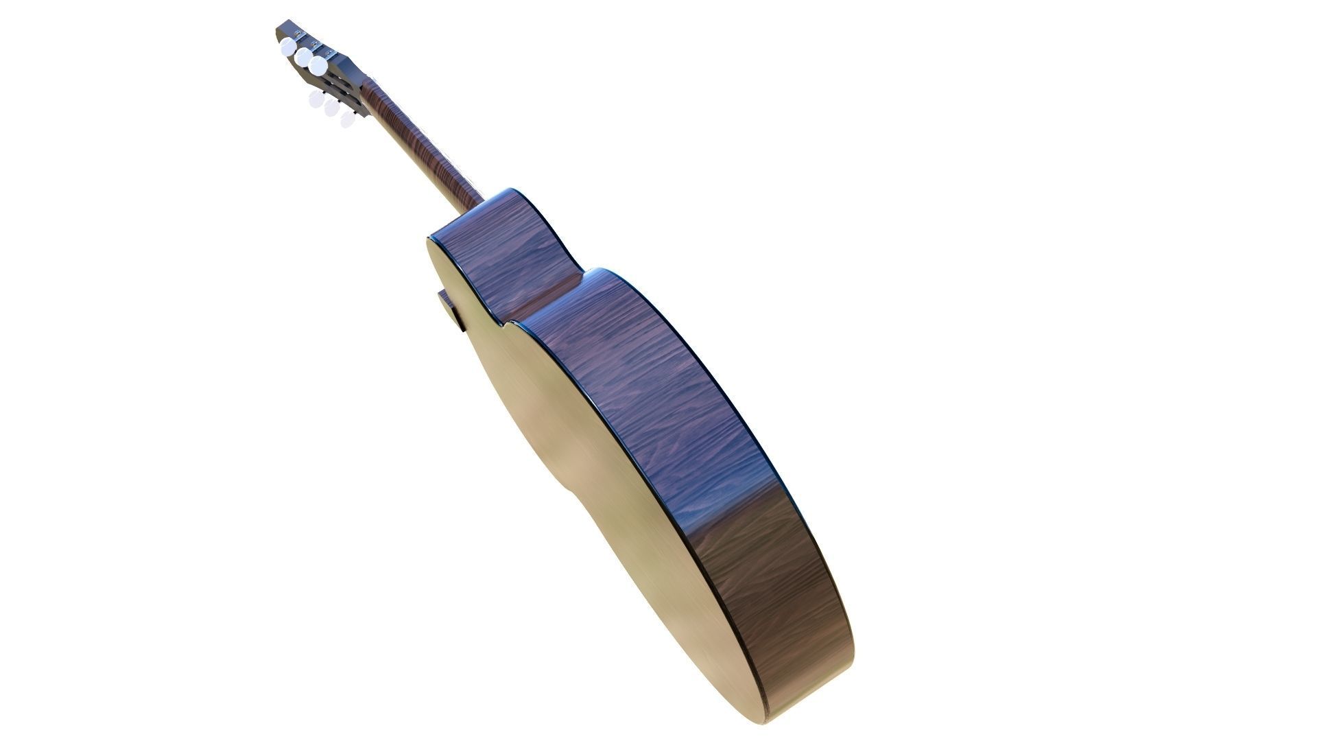 CLASSIC GUITAR Low-poly 3D model_37