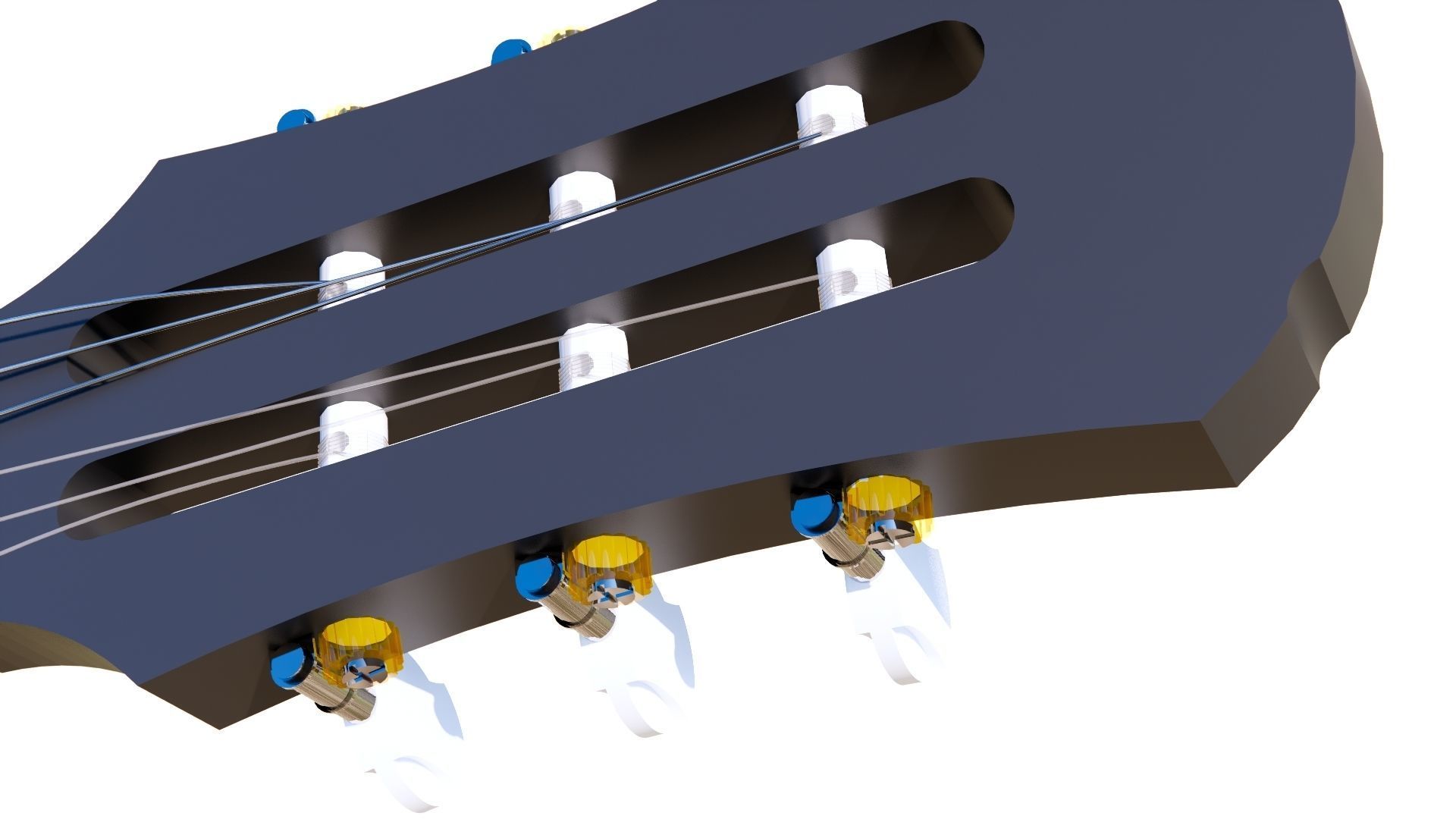 CLASSIC GUITAR Low-poly 3D model_8