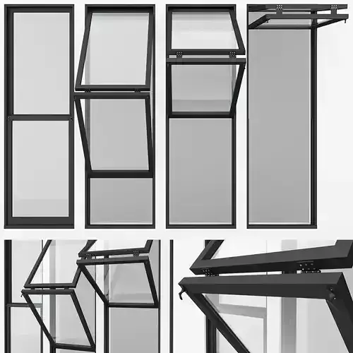 Aluminium window 10 3D model