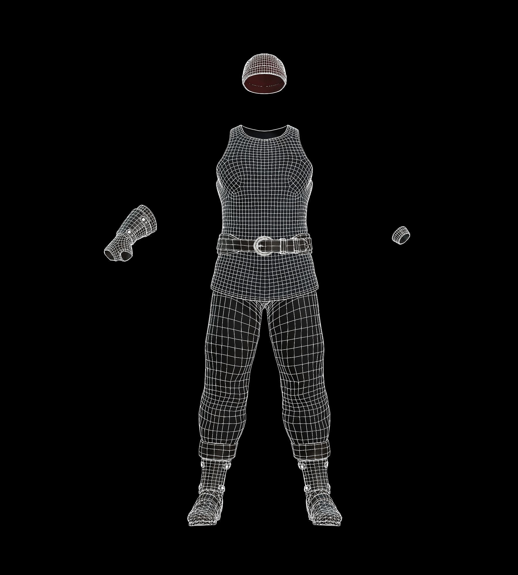 The Blacksmith Male - Fantasy Clothing Low-poly 3D model_11
