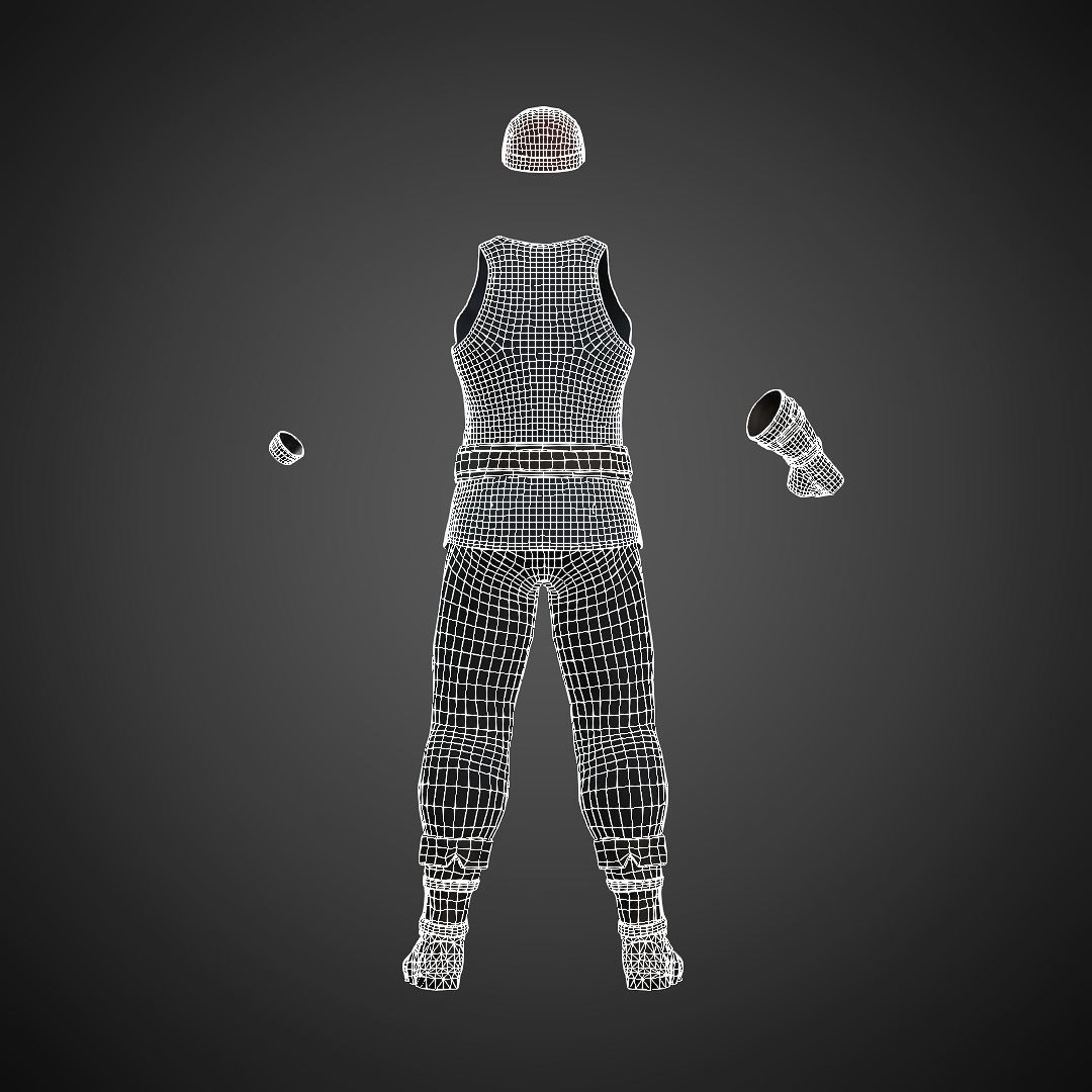 The Blacksmith Male - Fantasy Clothing Low-poly 3D model_5