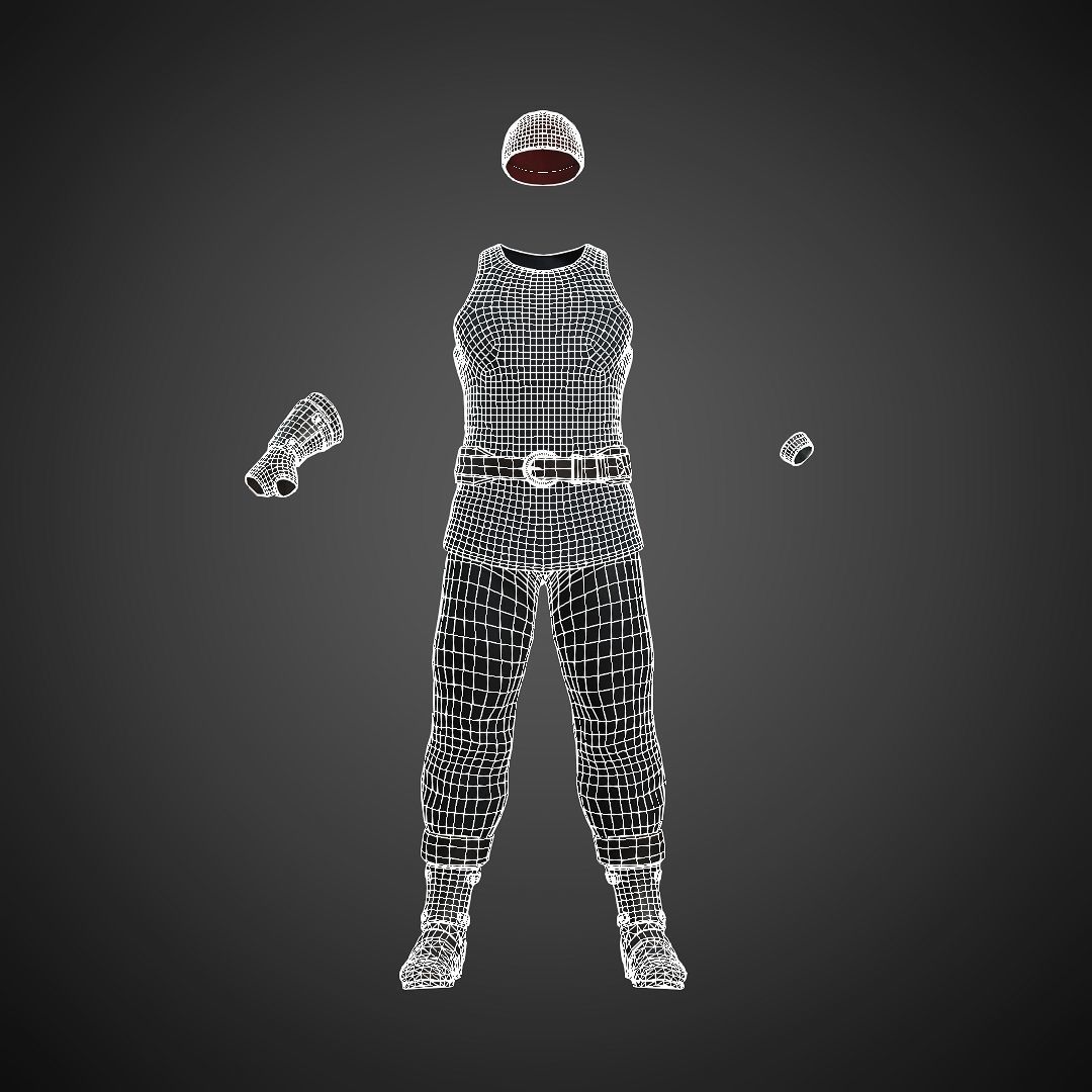 The Blacksmith Male - Fantasy Clothing Low-poly 3D model_1