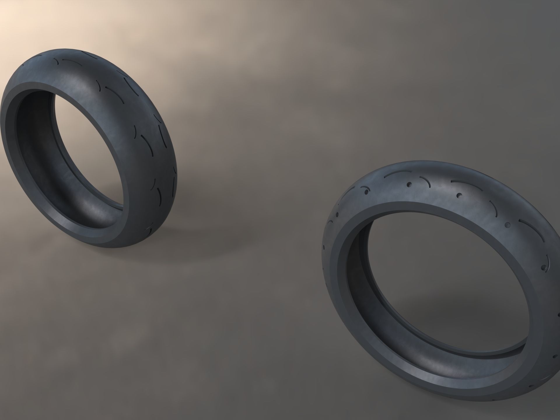 Motorcycle tire num1 3D model_1