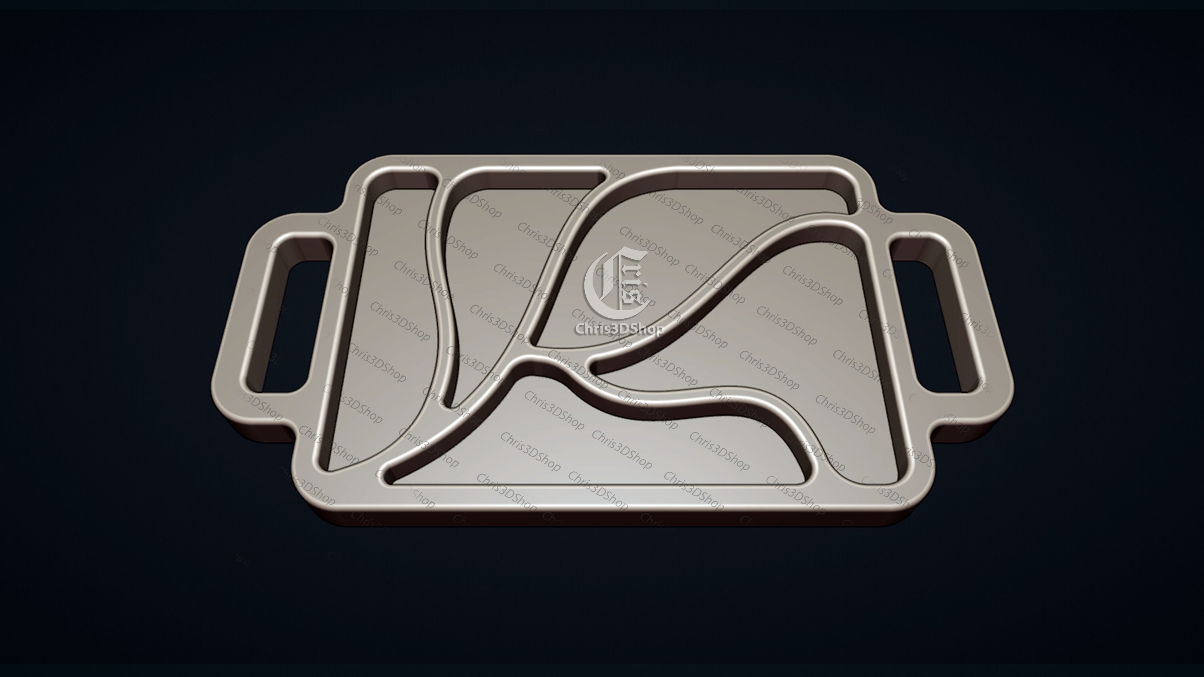 Serving Tray 4 - Files for CNC 3D model_1