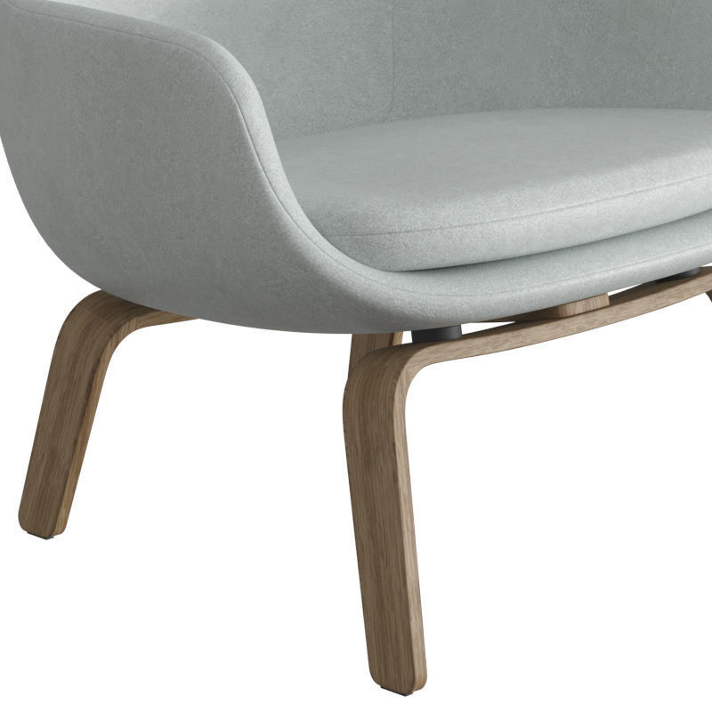 Era Wooden Lounge High Chair 3D model_3