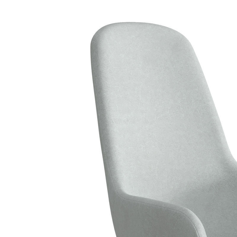 Era Wooden Lounge High Chair 3D model_1