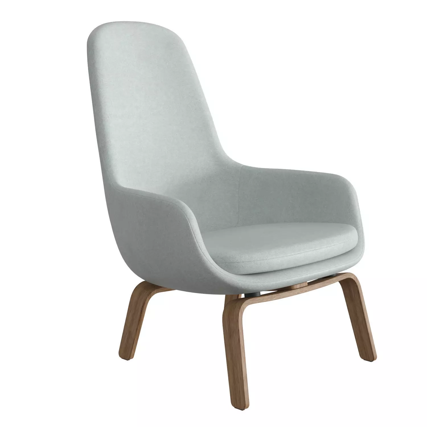 Era Wooden Lounge High Chair 3D model_0