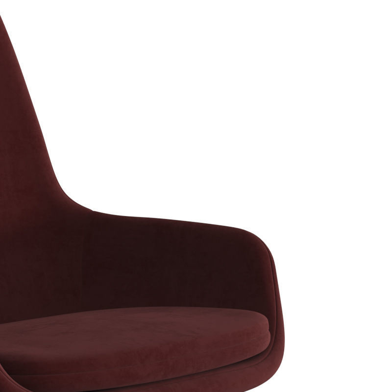 Era Steel Lounge High Chair 3D model_2