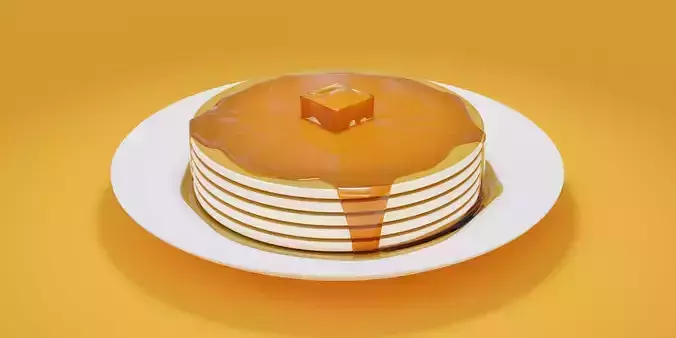 Pancake with Butter and Syrup