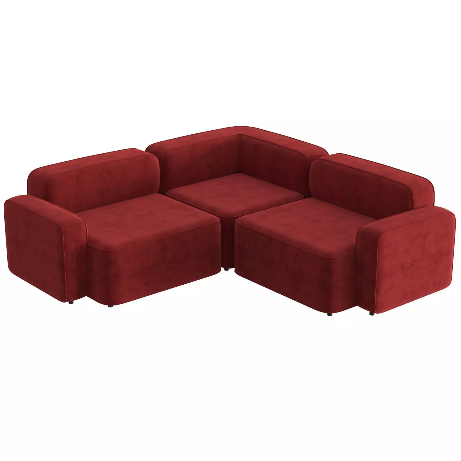 Rope Sofa 2 Seater Corner 3D model_0