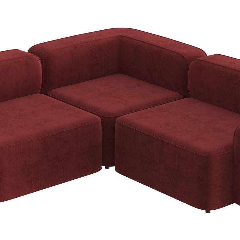 Rope Sofa 2 Seater Corner 3D model_3