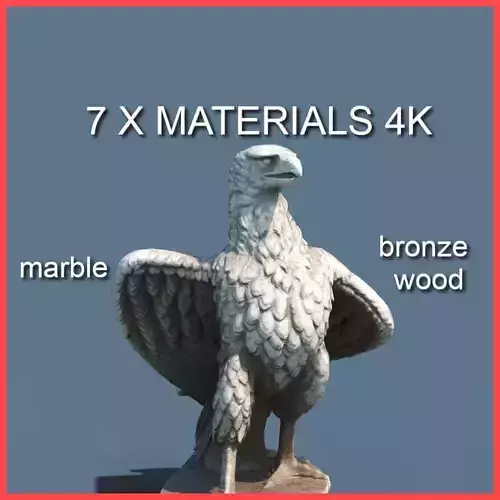 Eagle Statue PBR Low-poly 3D model