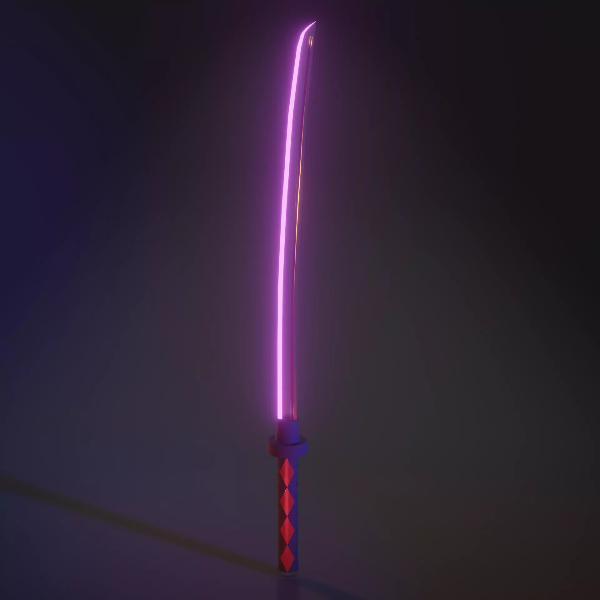 Katana star wars light saber Low-poly 3D model_0